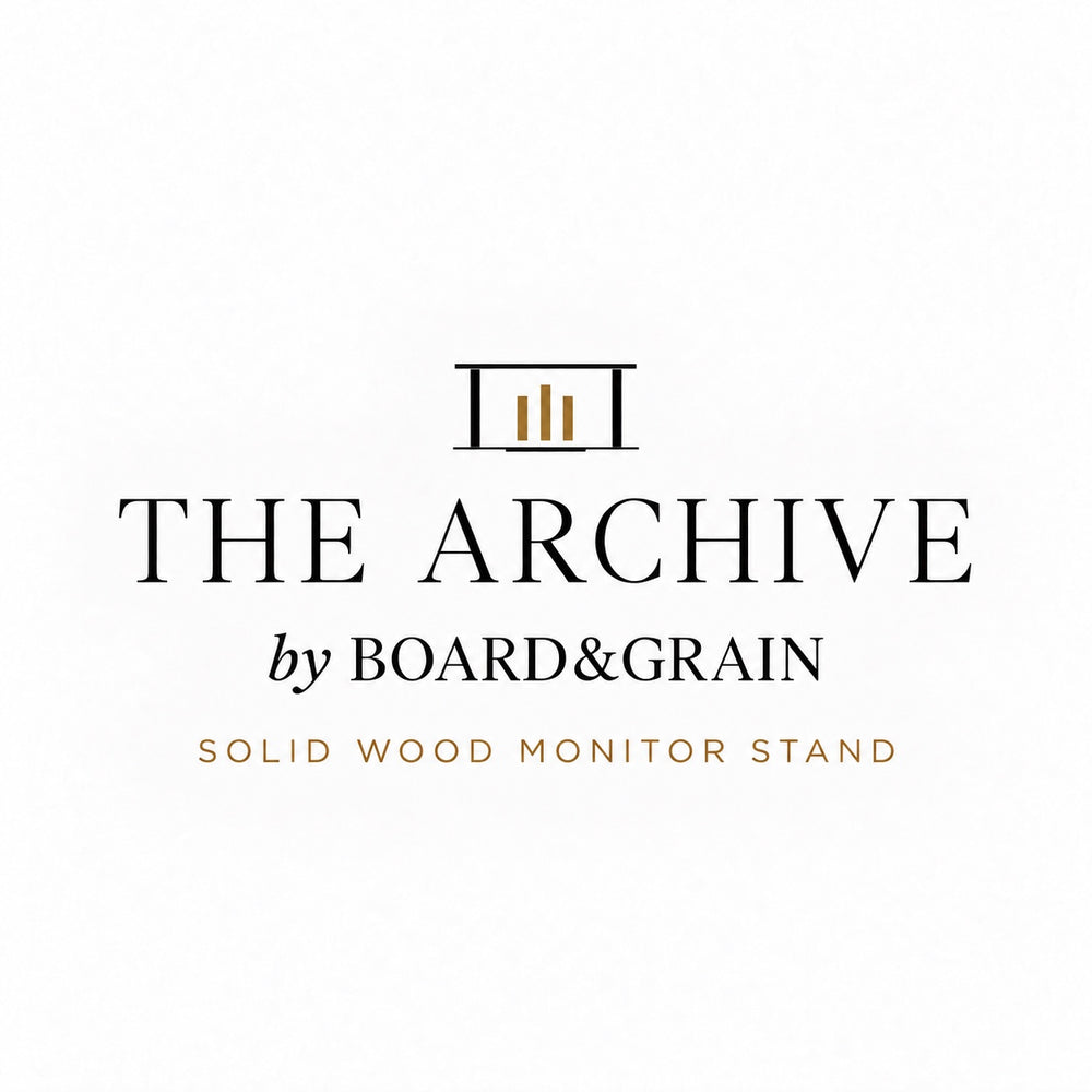 The Archive by Board and Grain — solid wood monitor stand