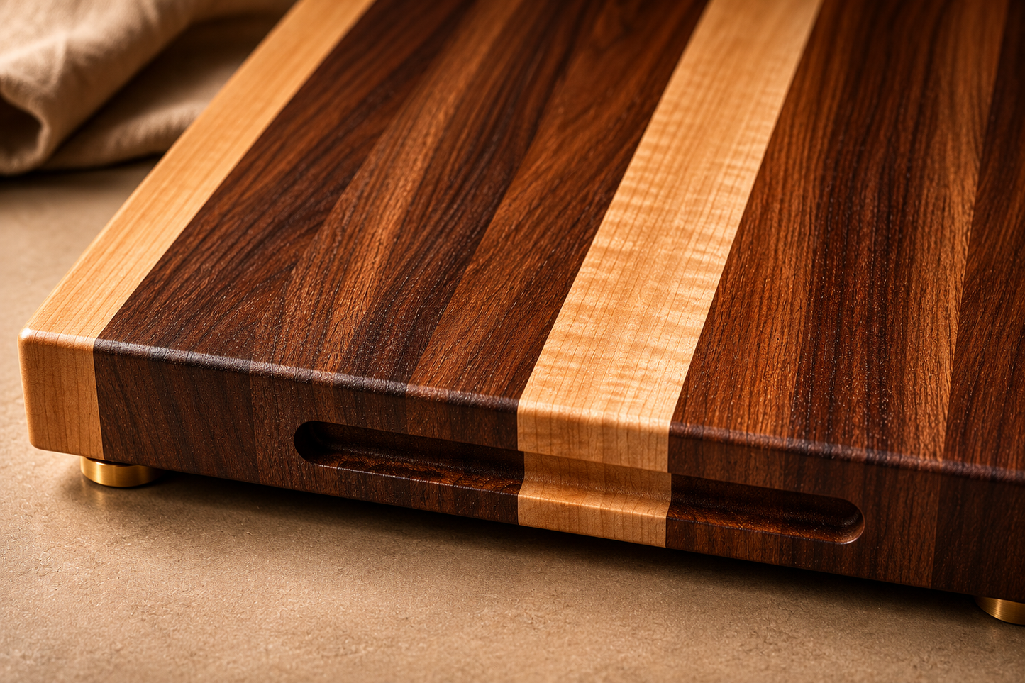 The Ridge (Heirloom Profile) - Walnut and Maple Edge Grain Cutting Board