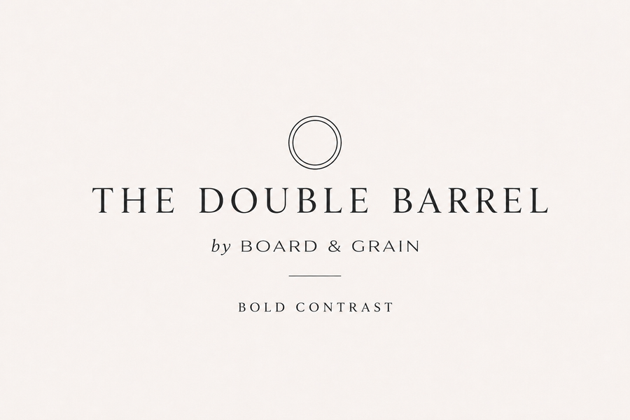 The Double Barrel (Slimline Profile) - Walnut and Maple Edge Grain Cutting Board — Board & Grain 