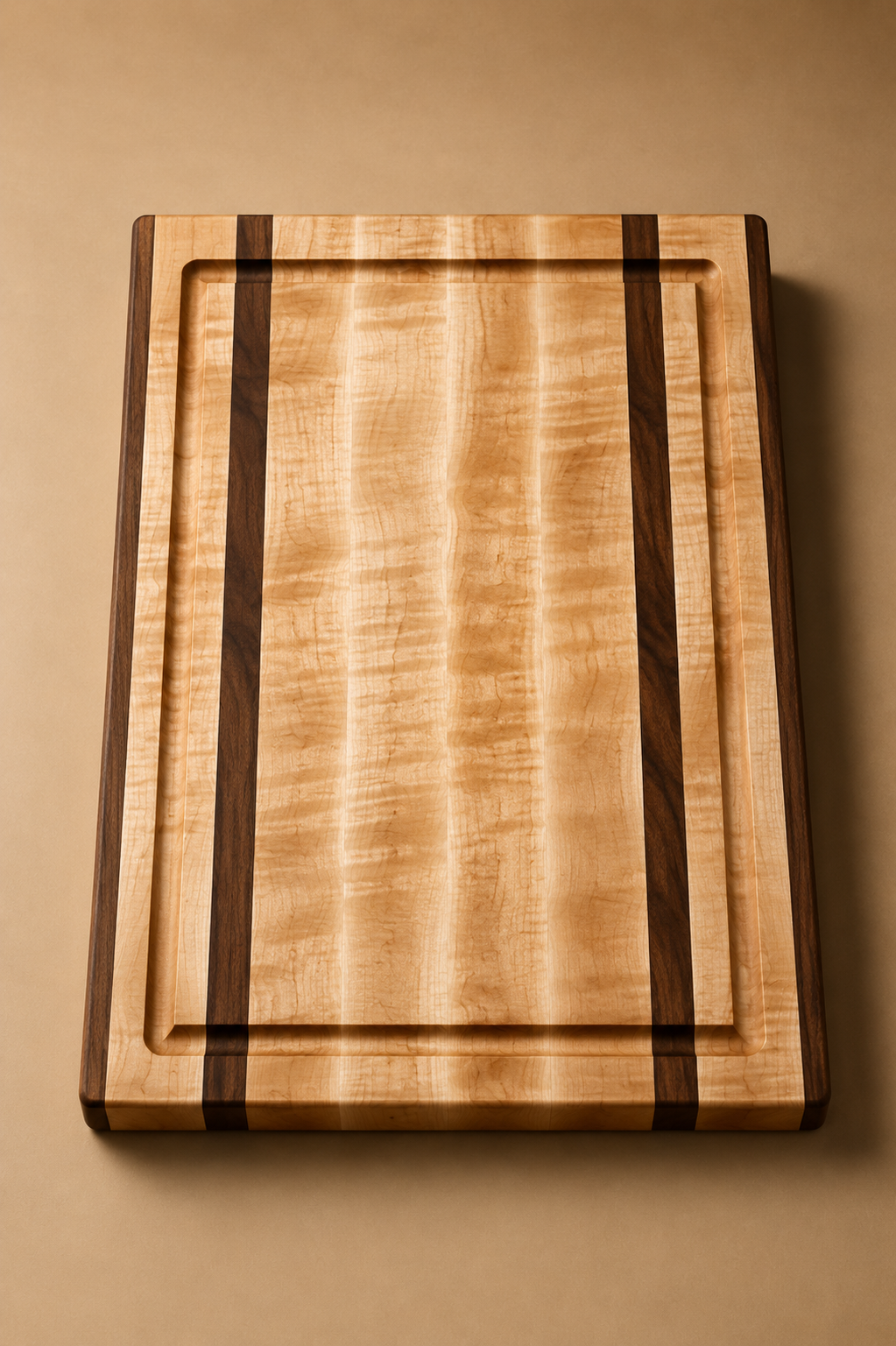 The Double Barrel (Heritage Profile) - Walnut and Maple Edge Grain Cutting Board