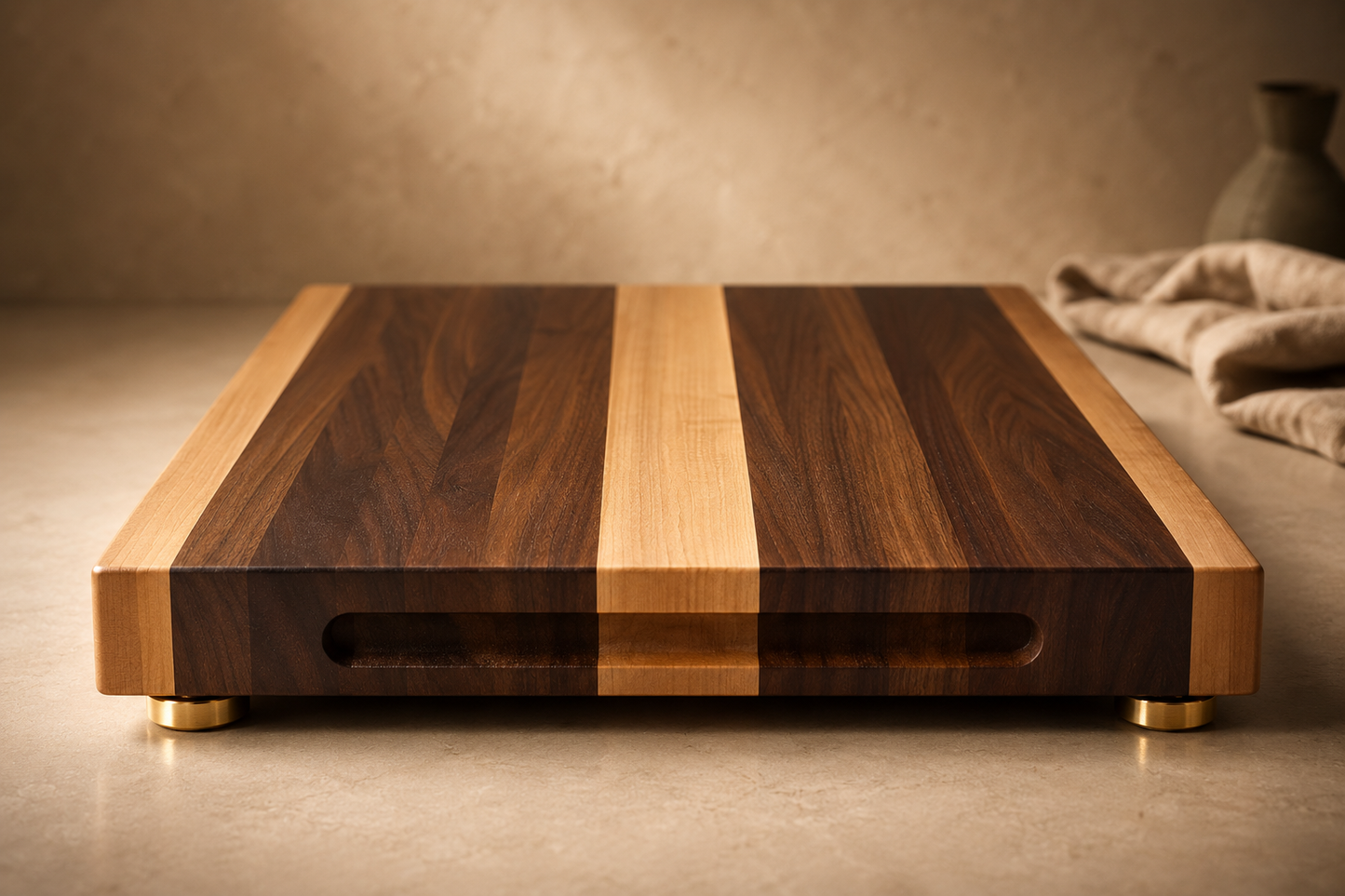 The Ridge (Heirloom Profile) - Walnut and Maple Edge Grain Cutting Board