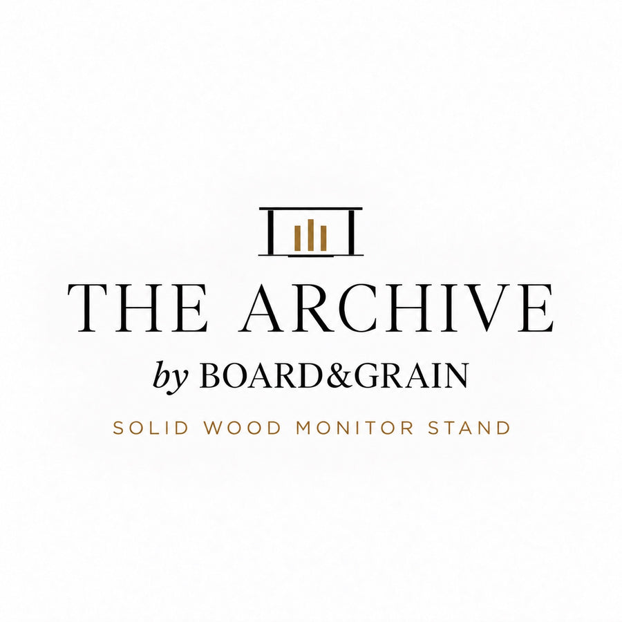 The Archive | Solid Walnut Monitor Stand — Board & Grain 